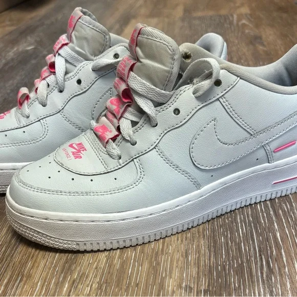 Nike Gray and PinkAir Force 1 (Pre-Owned) Grade School: Size 5